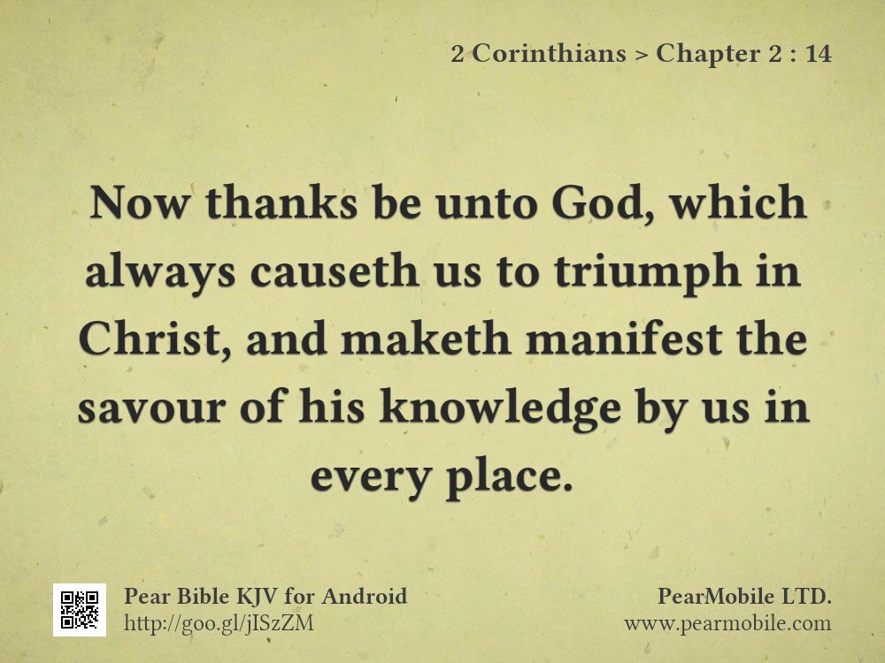2 Corinthians, Chapter 2:14